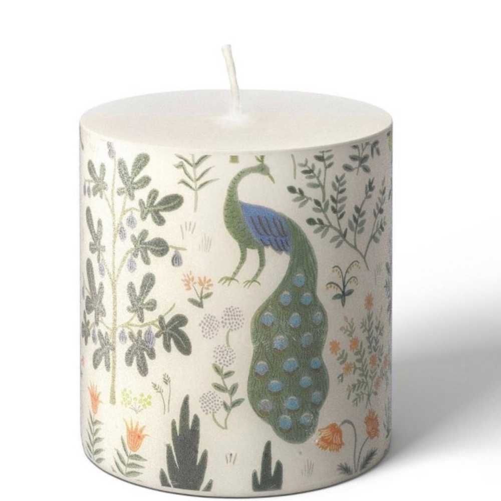 Open Box Rifle Paper Co. Menagerie Pillar Candle (Set of 2) - Picture 2 of 7